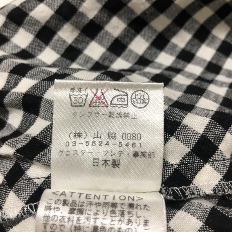 フレディ エミュ fredy emue ワンピース ひざ丈スカート 38 チェック 白 / ホワイト / X 黒 / ブラック / レディース USED 古着 中古 10005340