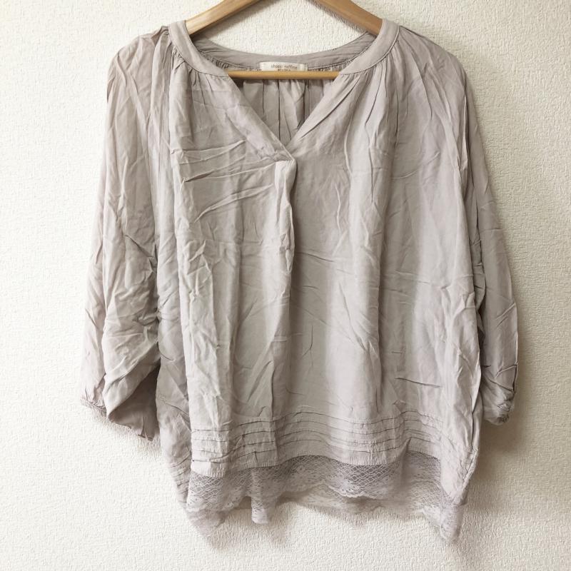 ショコラ フィネ ローブ chocol raffine robe カットソー 長袖 FREE 無地 ベージュ / ベージュ / レディース USED 古着 中古 10005359
