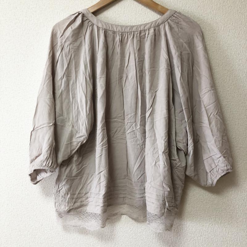 ショコラ フィネ ローブ chocol raffine robe カットソー 長袖 FREE 無地 ベージュ / ベージュ / レディース USED 古着 中古 10005359