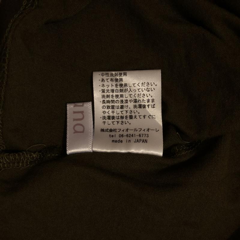 アナナス anana カットソー 長袖 袖にデザイン 38 無地 緑 / グリーン / レディース USED 古着 中古 10005398