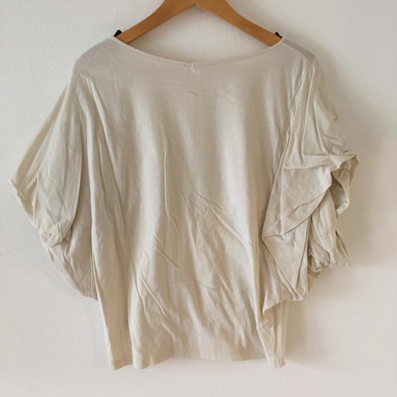 アナナス anana カットソー 半袖 袖にデザイン 38 無地 白 / ホワイト / レディース USED 古着 中古 10005401