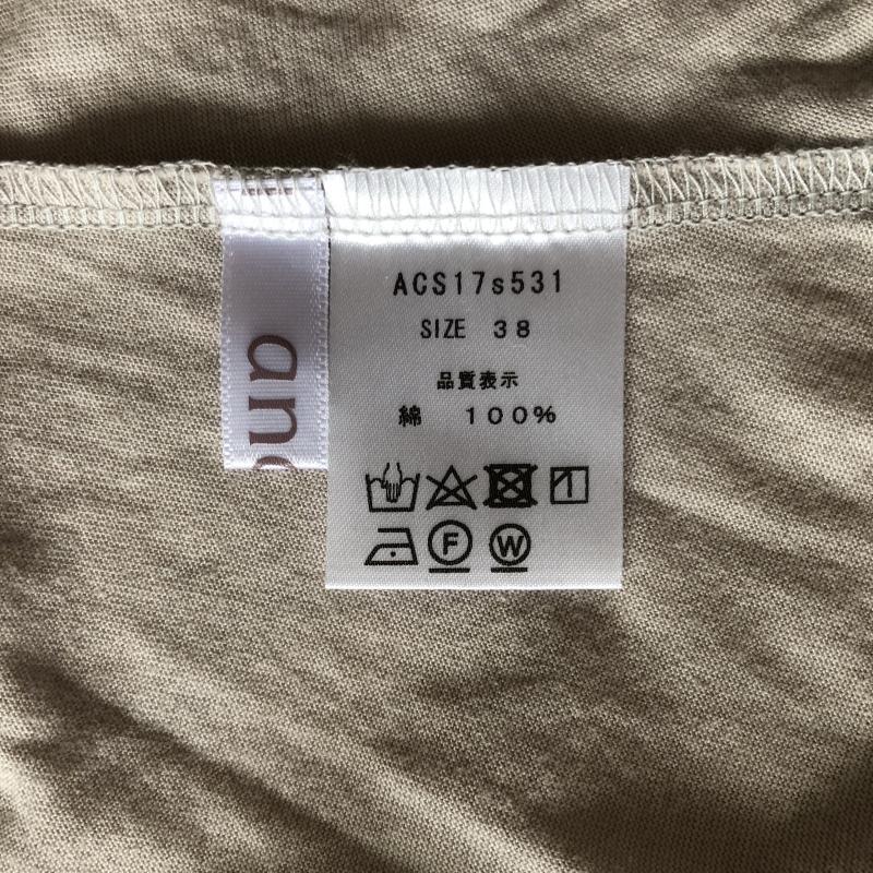 アナナス anana カットソー 半袖 袖にデザイン 38 無地 灰 / グレー / レディース USED 古着 中古 10005404