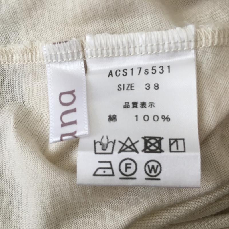 アナナス anana カットソー 半袖 38 無地 ベージュ / ベージュ / レディース USED 古着 中古 10005434