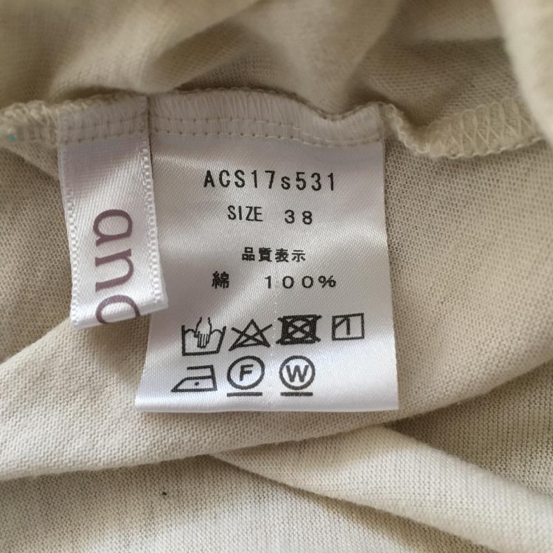 アナナス anana カットソー 半袖 38 無地 ベージュ / ベージュ / レディース USED 古着 中古 10005437