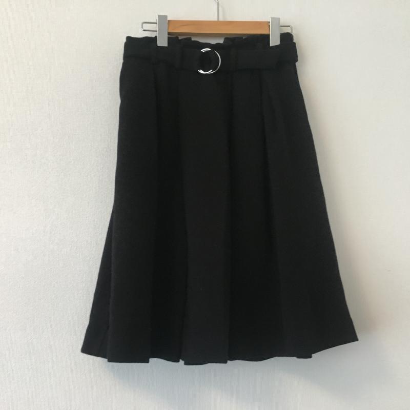 エンネア Ennea スカート ひざ丈スカート 38 無地 黒 / ブラック / レディース USED 古着 中古 10005445