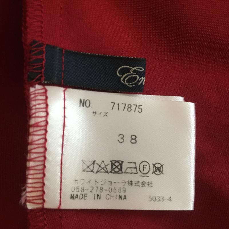 エンネア Ennea カットソー 長袖 38 無地 赤 / レッド / レディース USED 古着 中古 10005450