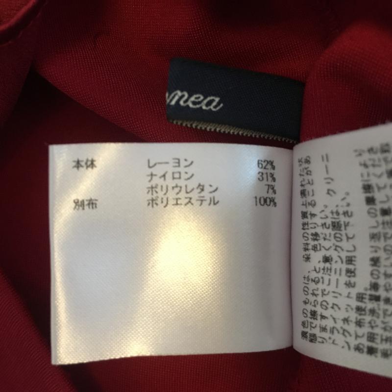 エンネア Ennea カットソー 長袖 38 無地 赤 / レッド / レディース USED 古着 中古 10005450