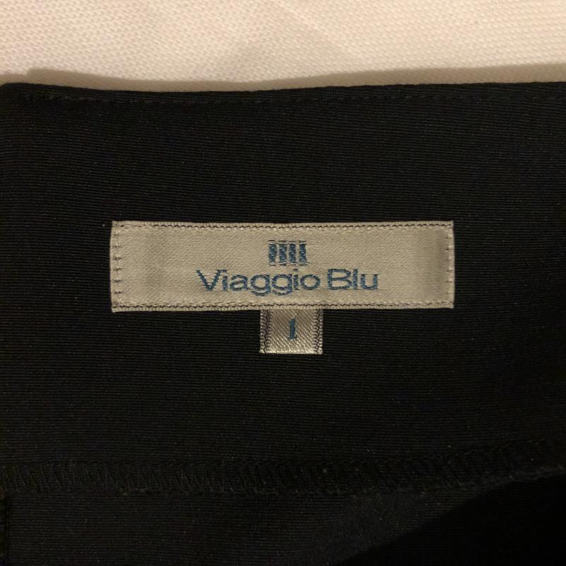 ビアッジョブルー Viaggio Blu ワンピース ひざ丈スカート 1 無地 紺 / ネイビー / レディース USED 古着 中古 10005481