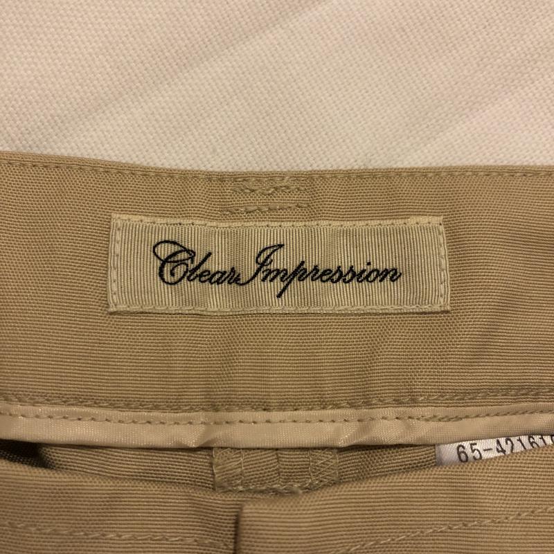 クリアインプレッション CLEAR IMPRESSION パンツ チノパン 裾にボタン 1 無地 ベージュ / ベージュ / レディース USED 古着 中古 10005509