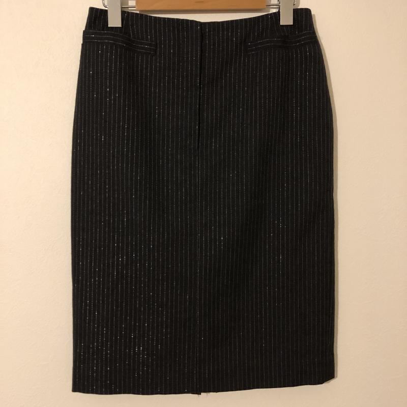 スピック&スパン Spick & Span スカート ひざ丈スカート 38 ストライプ 灰 / グレー / X 銀 / シルバー / レディース USED 古着 中古 10005528