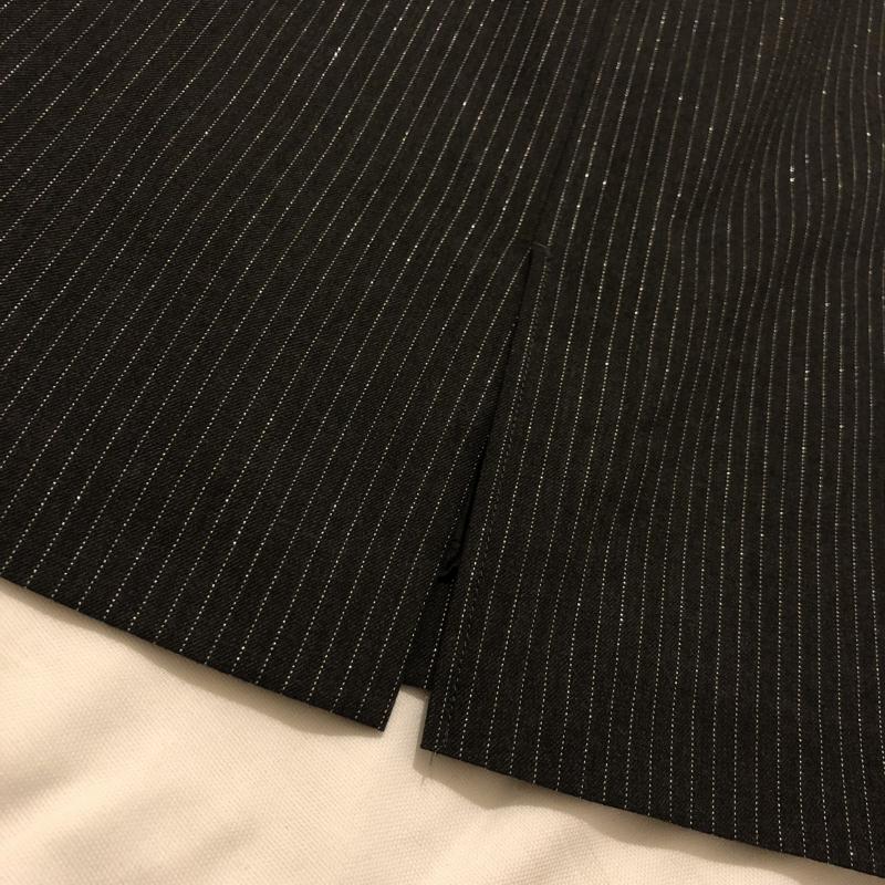 スピック&スパン Spick & Span スカート ひざ丈スカート 38 ストライプ 灰 / グレー / X 銀 / シルバー / レディース USED 古着 中古 10005528