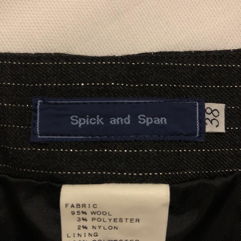 スピック&スパン Spick & Span スカート ひざ丈スカート 38 ストライプ 灰 / グレー / X 銀 / シルバー / レディース USED 古着 中古 10005528