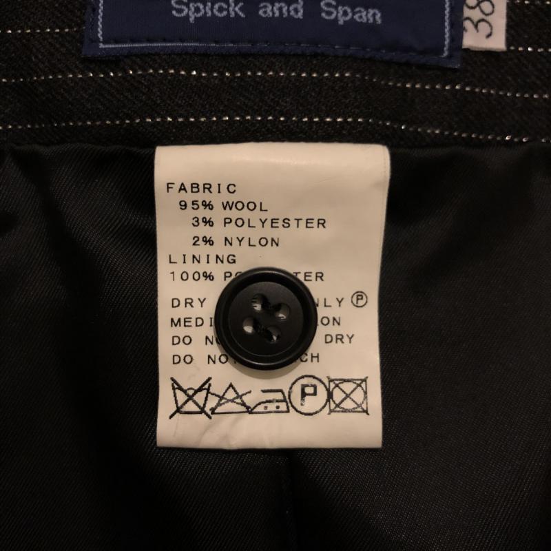 スピック&スパン Spick & Span スカート ひざ丈スカート 38 ストライプ 灰 / グレー / X 銀 / シルバー / レディース USED 古着 中古 10005528
