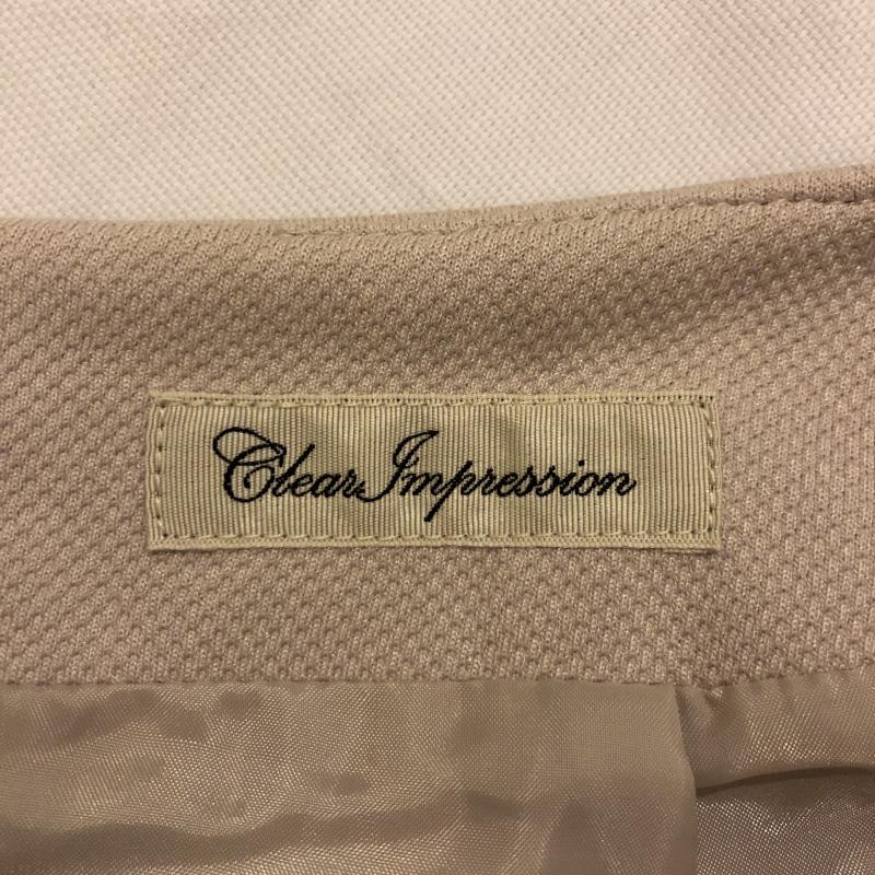 クリアインプレッション CLEAR IMPRESSION スカート ひざ丈スカート 1 無地 ベージュ / ベージュ / レディース USED 古着 中古 10005542