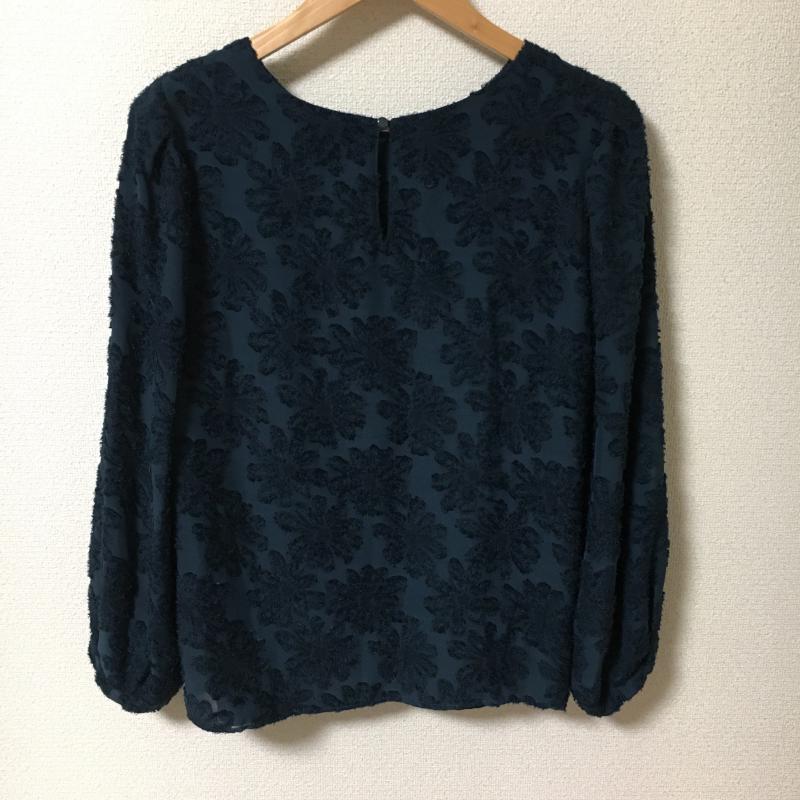 エンネア Ennea シャツ、ブラウス 長袖 38 花柄 紺 / ネイビー / レディース USED 古着 中古 10005594