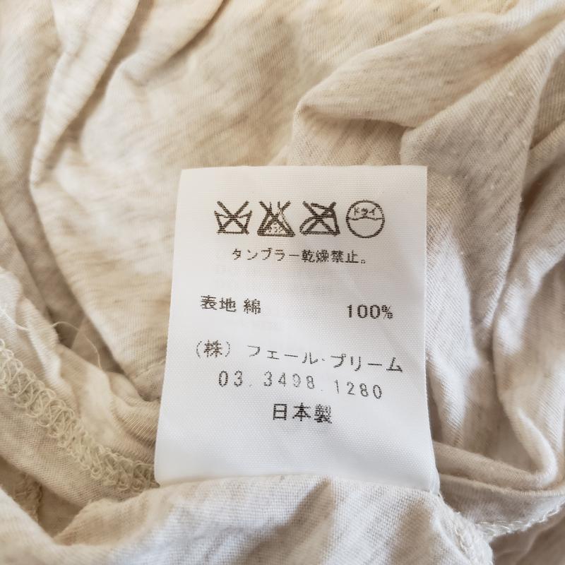 クオドロ quadro カットソー 半袖 38 無地 ベージュ / ベージュ / レディース USED 古着 中古 10005662