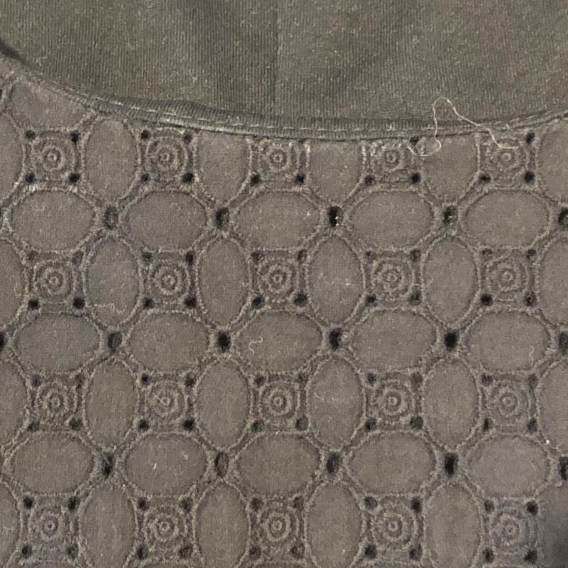 ヨーロ YOLO シャツ、ブラウス 半袖 40 無地 X 刺繍 黒 / ブラック / レディース USED 古着 中古 10005692