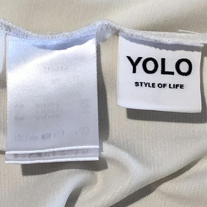 ヨーロ YOLO カットソー 半袖 40 無地 白 / ホワイト / レディース USED 古着 中古 10005699