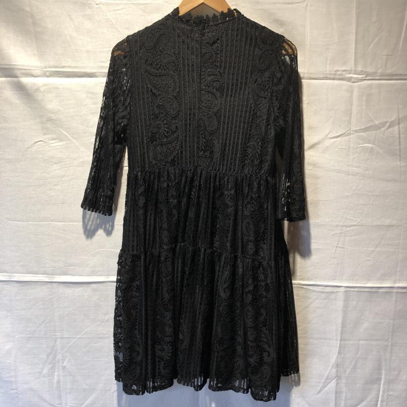 コクーン COCOON ワンピース ひざ丈スカート M 無地 黒 / ブラック / レディース USED 古着 中古 10005713