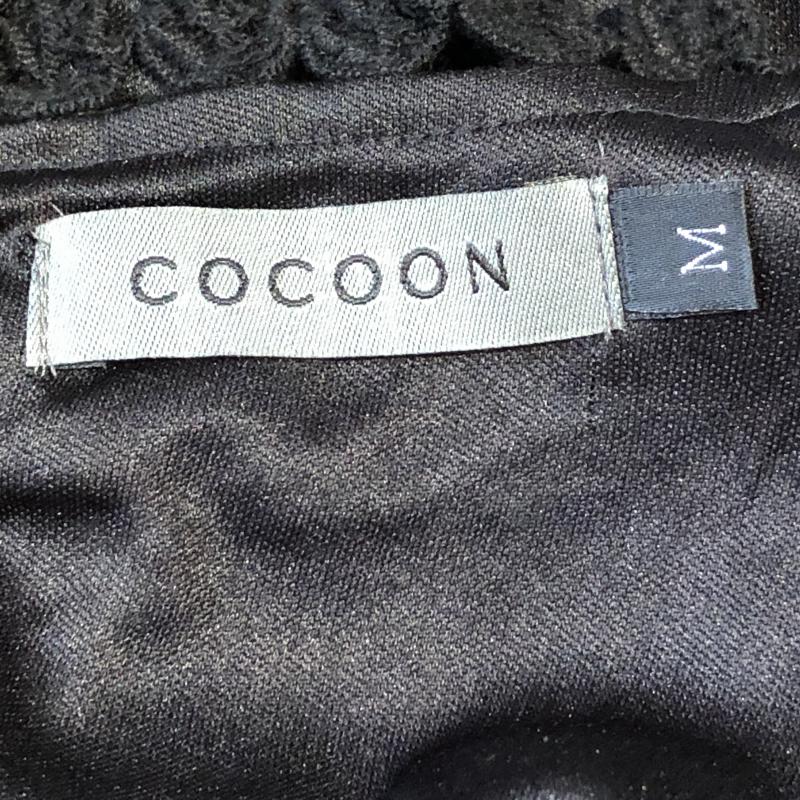 コクーン COCOON ワンピース ひざ丈スカート M 無地 黒 / ブラック / レディース USED 古着 中古 10005713