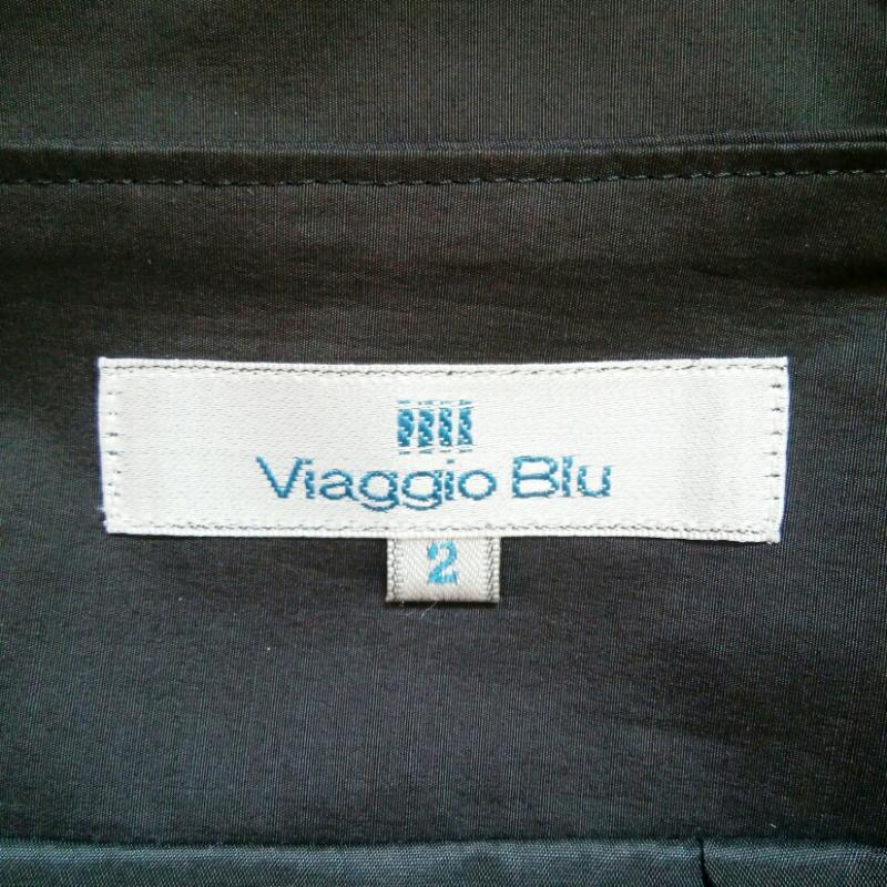 ビアッジョブルー Viaggio Blu スカート ひざ丈スカート プリーツスカート 2 無地 黒 / ブラック / レディース USED 古着 中古 10005828