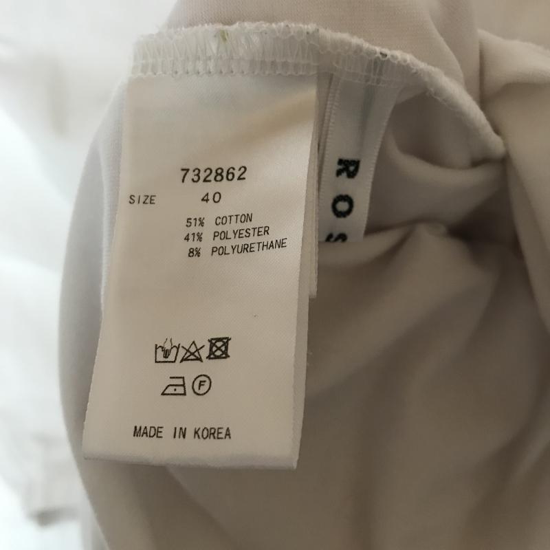 ロージー ROSIEE カットソー 半袖 40 無地 白 / ホワイト / レディース USED 古着 中古 10005845