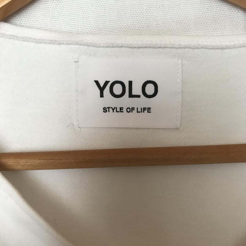 ヨーロ YOLO カットソー 半袖 40 無地 白 / ホワイト / レディース USED 古着 中古 10005848