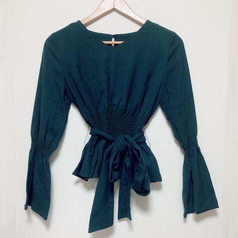 エンネア Ennea カットソー 長袖 38 無地 緑 / グリーン / レディース USED 古着 中古 10005888