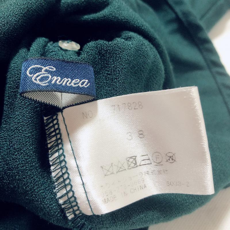 エンネア Ennea カットソー 長袖 38 無地 緑 / グリーン / レディース USED 古着 中古 10005888