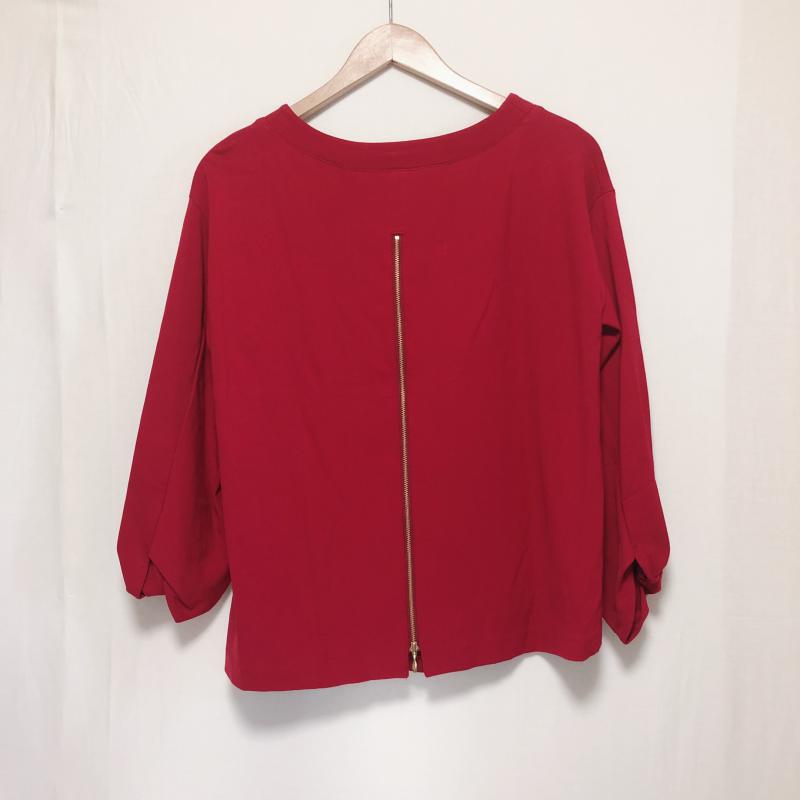 エンネア Ennea カットソー 長袖 40 無地 赤 / レッド / レディース USED 古着 中古 10005891