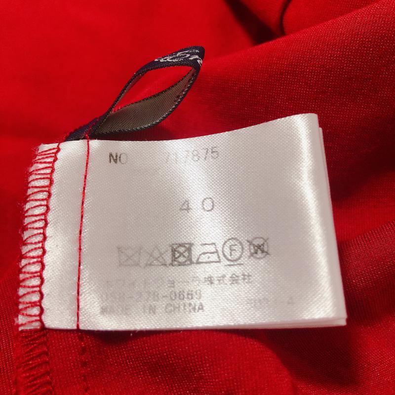エンネア Ennea カットソー 長袖 40 無地 赤 / レッド / レディース USED 古着 中古 10005891