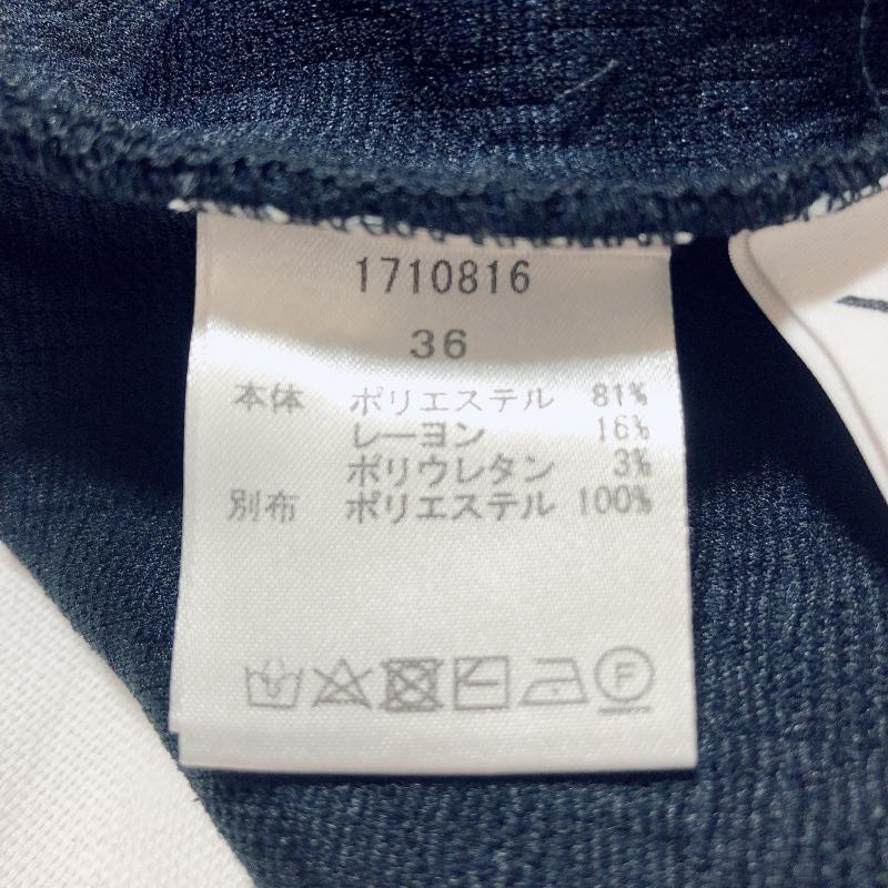 ヨーロ YOLO カットソー 半袖 36 無地 X ダメージ加工 紺 / ネイビー / レディース USED 古着 中古 10005905