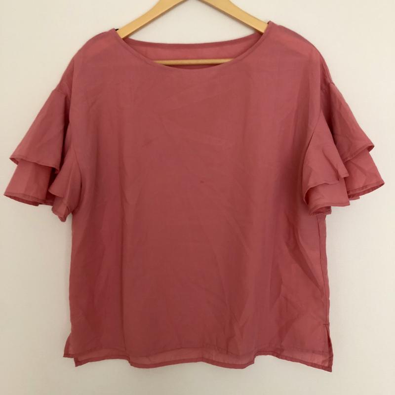 ショコラ フィネ ローブ chocol raffine robe シャツ、ブラウス 半袖 FREE 無地 桃 / ピンク / レディース USED 古着 中古 10005944