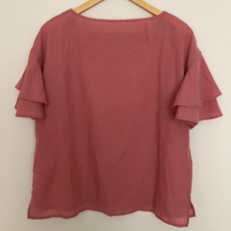 ショコラ フィネ ローブ chocol raffine robe シャツ、ブラウス 半袖 FREE 無地 桃 / ピンク / レディース USED 古着 中古 10005944