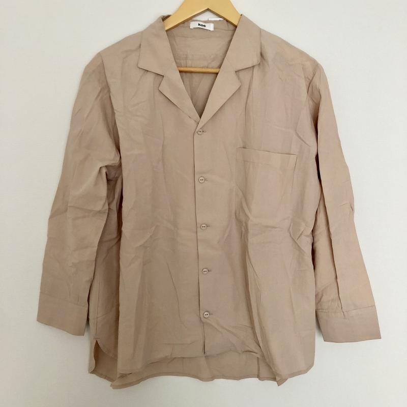 コエ koe シャツ、ブラウス 長袖 FREE 無地 ベージュ / ベージュ / レディース USED 古着 中古 10005961