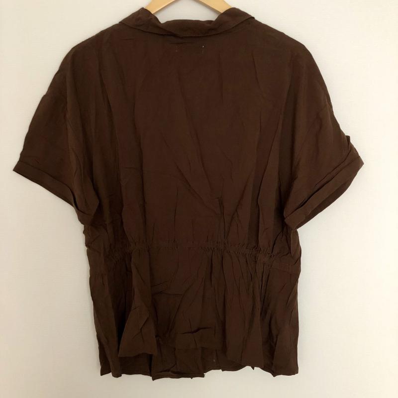 アースミュージックアンドエコロジー earth music&ecology シャツ、ブラウス 半袖 FREE 無地 茶 / ブラウン / レディース USED 古着 中古 10005965