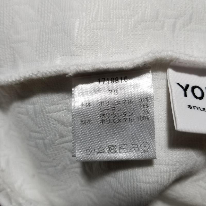 ヨーロ YOLO カットソー 半袖 袖がシースルー 38 無地 白 / ホワイト / レディース USED 古着 中古 10005982