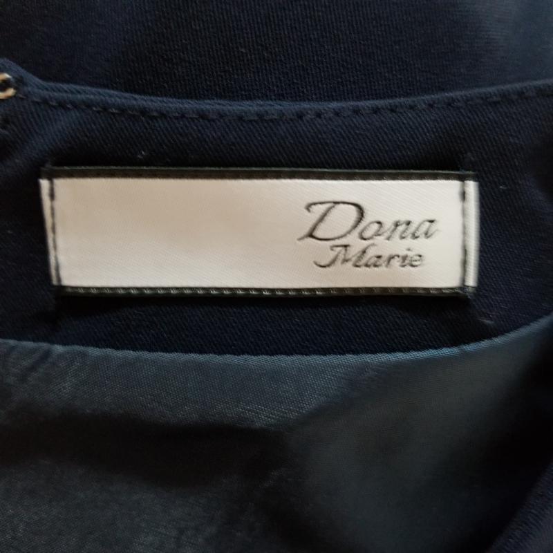 ドナマリー DONA MARIE ワンピース ひざ丈スカート 38 無地 紺 / ネイビー / レディース USED 古着 中古 10006002
