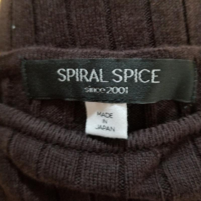スパイラルスパイス SPIRALSPICE カットソー 長袖 38 無地 茶 / ブラウン / レディース USED 古着 中古 10006014