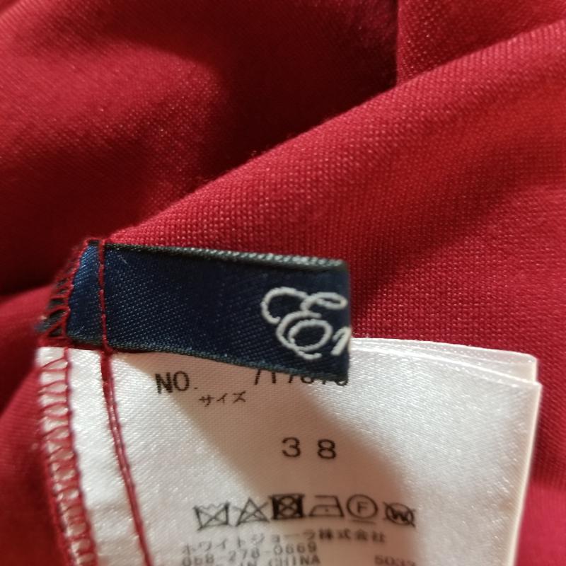 エンネア Ennea カットソー 七分袖 38 無地 赤 / レッド / レディース USED 古着 中古 10006015