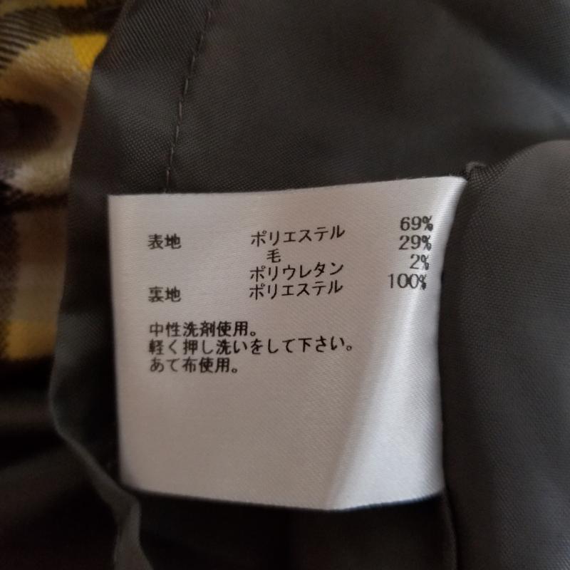 ローファッジ RAW FUDGE スカート ロングスカート M チェック 白 / ホワイト / X 黒 / ブラック / X 黄 / イエロー / X 茶 / ブラウン / レディース USED 古着 中古 10006020