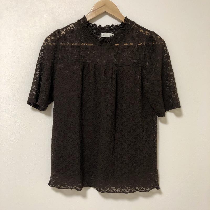 アースミュージックアンドエコロジー earth music&ecology カットソー 半袖 M 花柄 X 茶 / ブラウン / レディース USED 古着 中古 10006037
