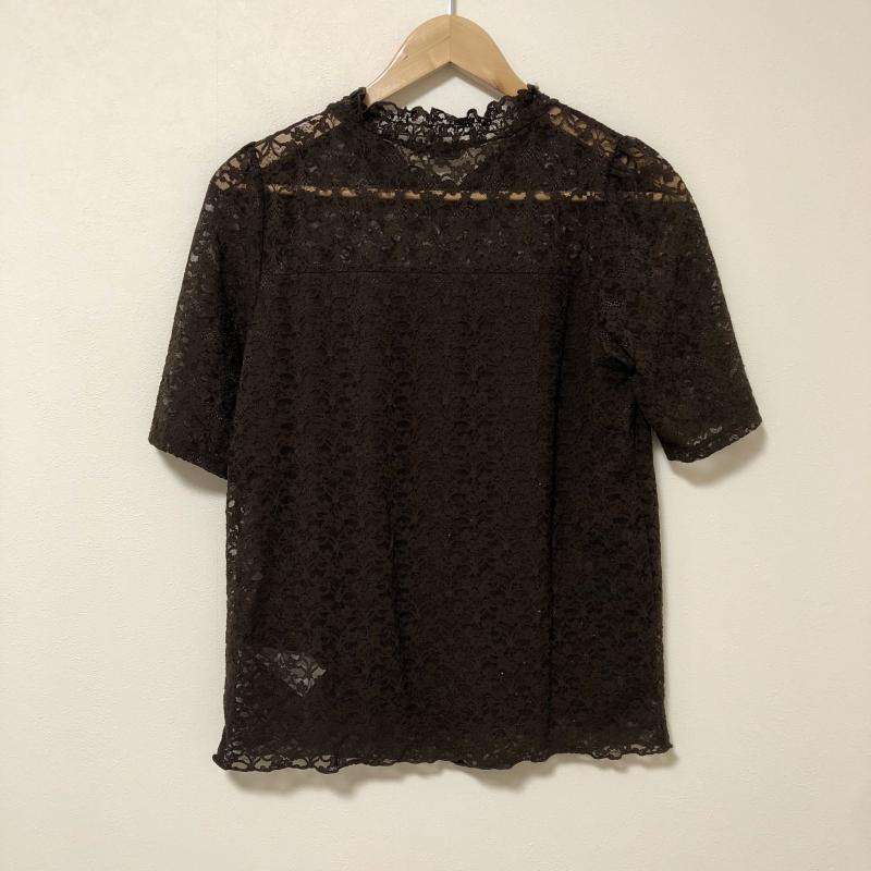 アースミュージックアンドエコロジー earth music&ecology カットソー 半袖 M 花柄 X 茶 / ブラウン / レディース USED 古着 中古 10006037