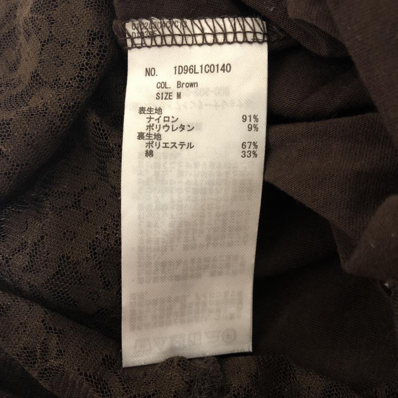 アースミュージックアンドエコロジー earth music&ecology カットソー 半袖 M 花柄 X 茶 / ブラウン / レディース USED 古着 中古 10006037