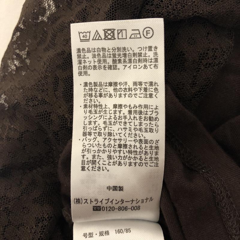 アースミュージックアンドエコロジー earth music&ecology カットソー 半袖 M 花柄 X 茶 / ブラウン / レディース USED 古着 中古 10006037