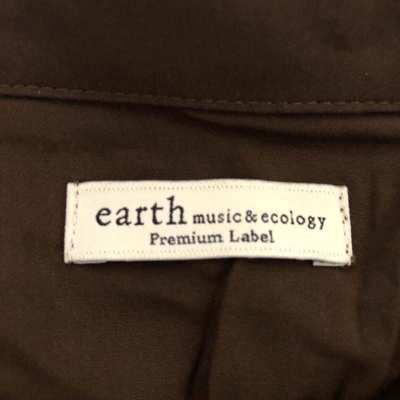 アースミュージックアンドエコロジー earth music&ecology シャツ、ブラウス 半袖 FREE 無地 茶 / ブラウン / レディース USED 古着 中古 10006038