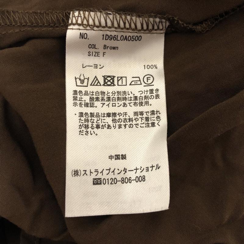 アースミュージックアンドエコロジー earth music&ecology シャツ、ブラウス 半袖 FREE 無地 茶 / ブラウン / レディース USED 古着 中古 10006038