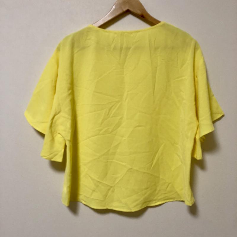 ショコラ フィネ ローブ chocol raffine robe カットソー 半袖 FREE 無地 黄 / イエロー / レディース USED 古着 中古 10006040