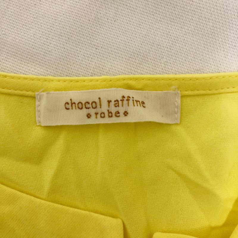 ショコラ フィネ ローブ chocol raffine robe カットソー 半袖 FREE 無地 黄 / イエロー / レディース USED 古着 中古 10006040