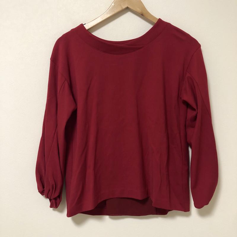 エンネア Ennea カットソー 長袖 36 無地 赤 / レッド / レディース USED 古着 中古 10006046
